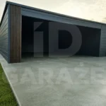 Garaż blaszany dwustanowiskowy 9 x 6 carport, pionowe lamele