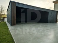 Garaż blaszany dwustanowiskowy 9 x 6 carport, pionowe lamele