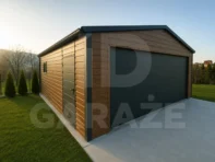 Garaż blaszany na zgłoszenie 6 x 5.8 z bramą segmentową